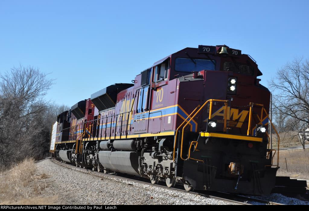 Monett Turn comes around a curve on its way north